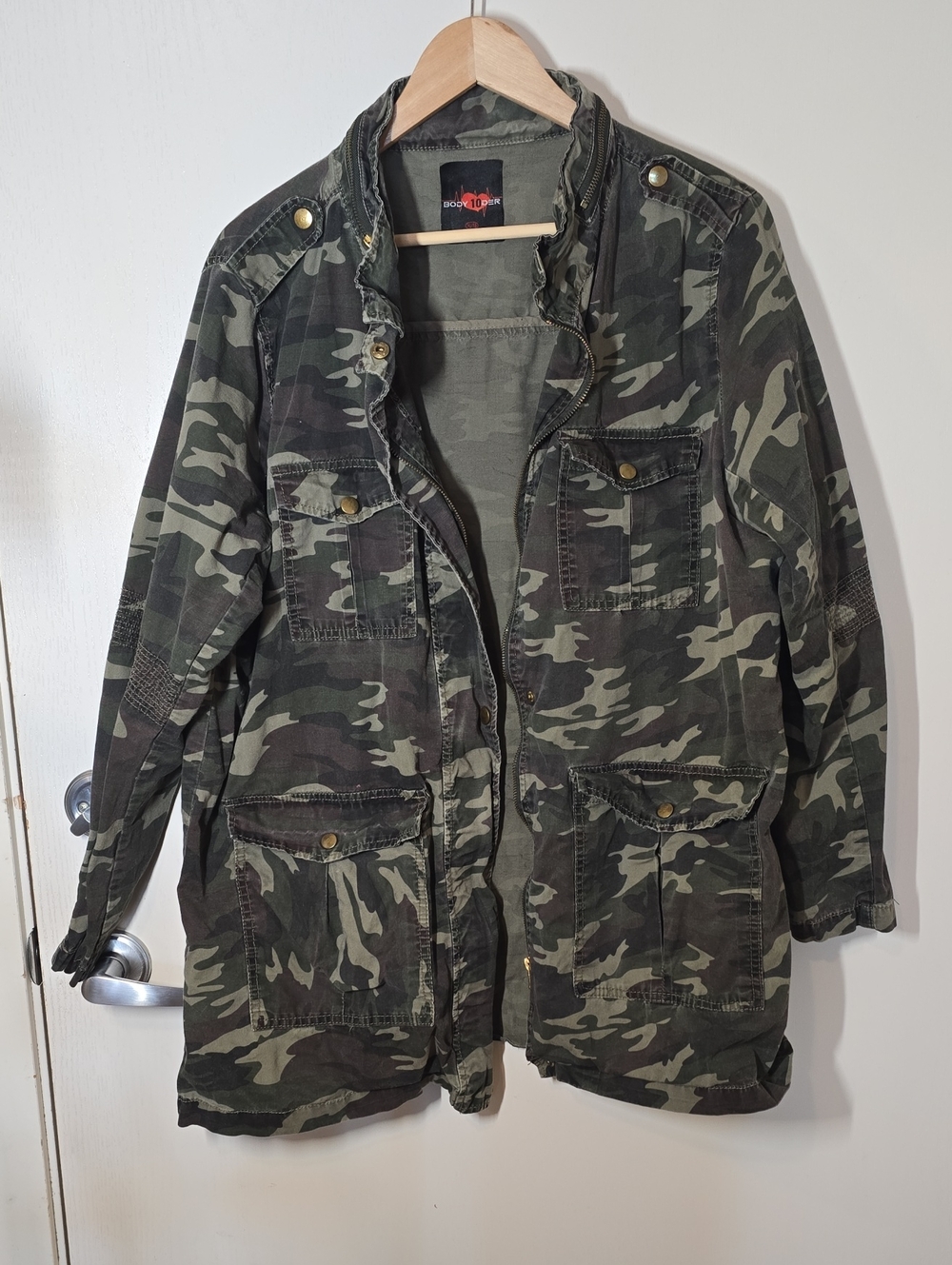 Camo Utility Field Jacket - Olive Green